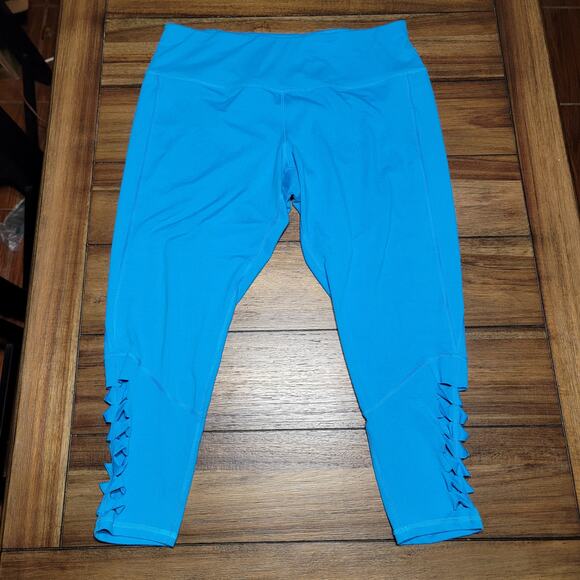 DSG Royal Blue Leggings w/ Cut Out Cuffs - Size 1X - Picture 1 of 6